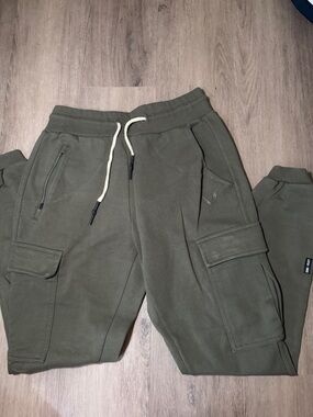 ASRV Men's Olive Green Cargo Jogger Pants